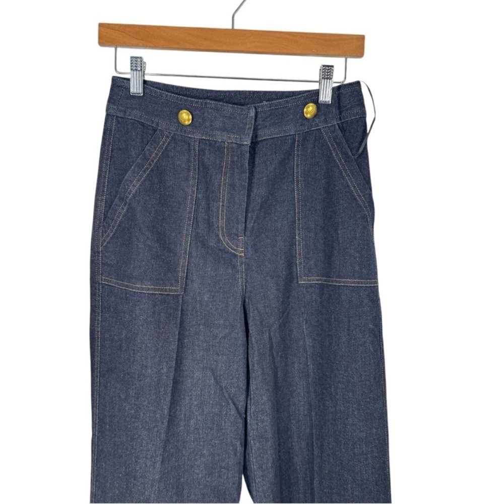 Tuckernuck x India Hicks Palladian Wide Leg Jeans 4 NWT High Rise Dark Wash - Picture 7 of 14